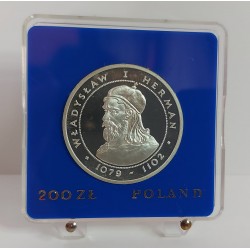 POLONIA 200 ZLOTYCH 1981  WLADYSLAM I HERMAN  proof silver coin  
